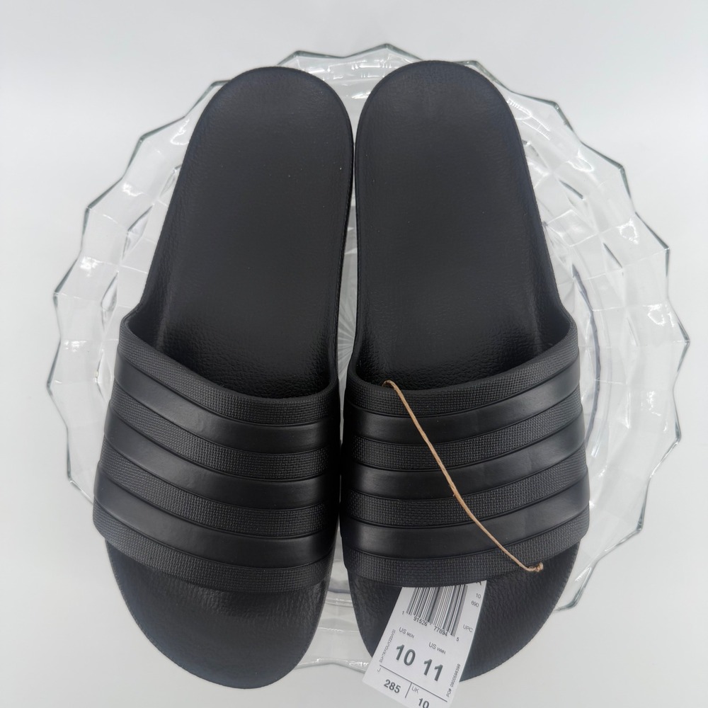 Adidas Adilette Aqua Slides Core Black Men 10 Women 11 F35550 New In Box - Picture 5 of 10